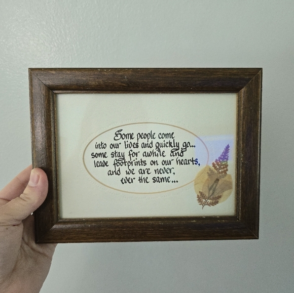 Vintage Alice Moore Gallery Some People Come Into…saying with Presses Flowers - Picture 1 of 10